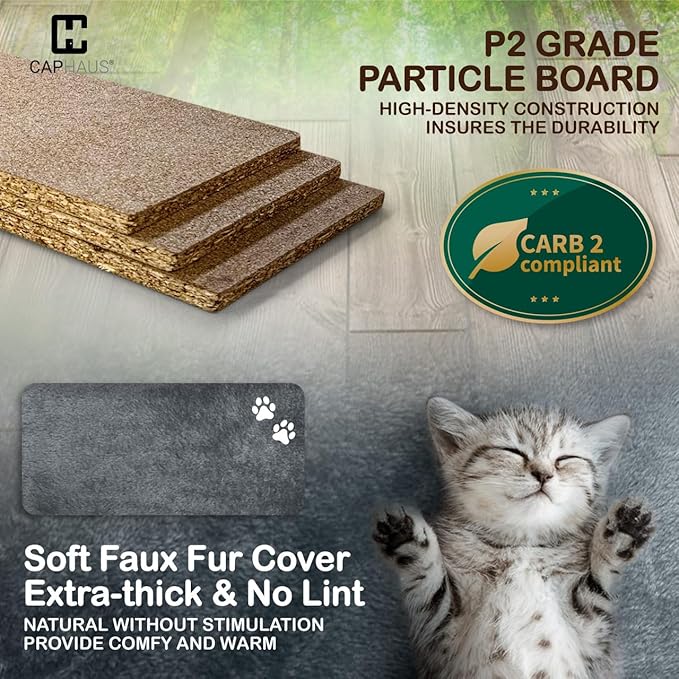 Extra Large 80-Inch Tall Cat Tree w/Widened Perch for Large Cats, Big Cat Tower Indoor, Modern Multi-Level Activity Tower with Scratching Posts, Condos, Baskets, Hammock, Scratching Ramps