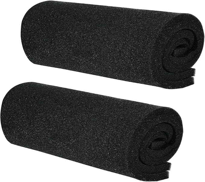 AQUANEAT Aquarium Bio Sponge Filter Media Pad Cut-to-Size Open Cell Foam Sheet for Fish Tank Sump (20" x 20" x 0.5")