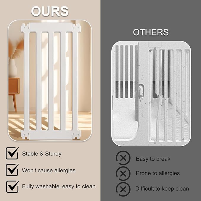 Dog Playpen with Door, 12 Panels Puppy Playpen, 25.6” H Dog Pen for Small Cats and Dogs, Pet Fence for Indoor & Outdoor, Non-Slip Pet Gate Made of Strong Plastic, White