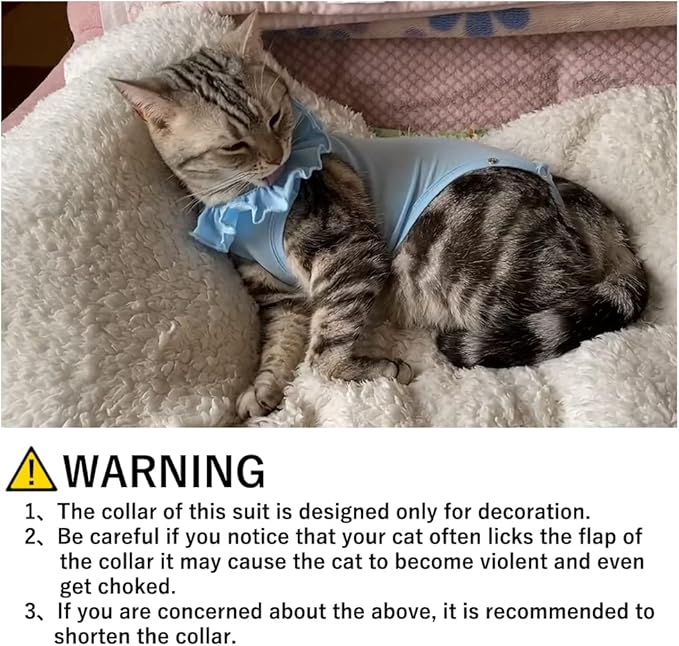 Cat Recovery Suit for Abdominal Wounds and Skin Diseases,Breathable Surgical Recovery Shirt After Surgery Wear Anti Licking Wounds,E-Collar Alternative for Female Cats Kitten(RSC01-yellow-m)
