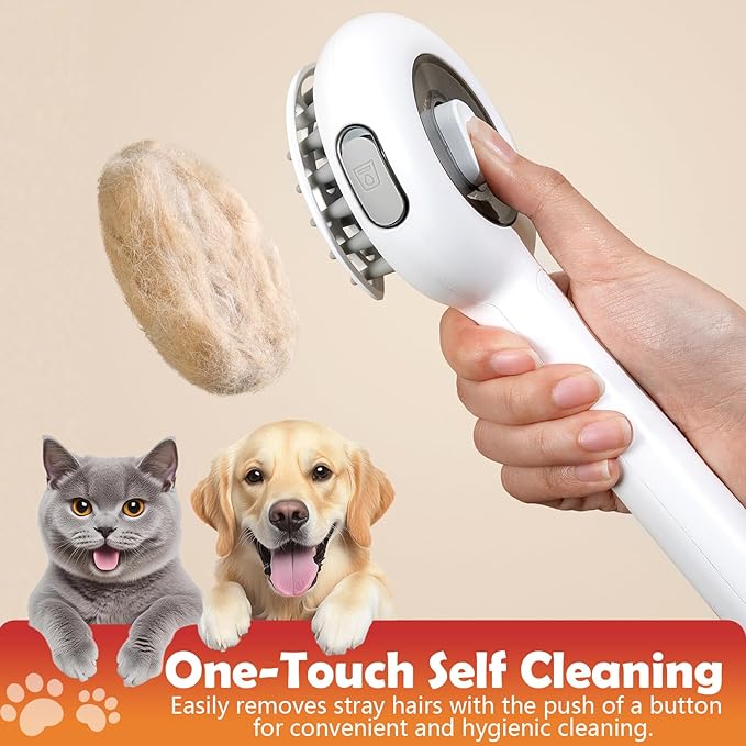 Cat Brushes for Indoor Cat, 6 in 1 Pet Steam Brush for Dog Cats Grooming Kit Supplies Hair Grooming for Long Short Hair Cats Dogs Massage & 2 Water Spray Modes Shedding Brush
