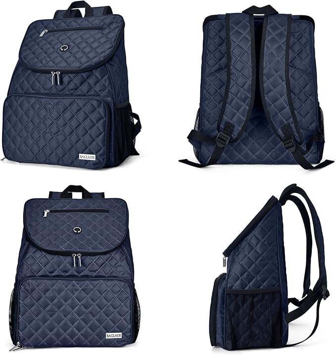 BAGLHER Dog Travel Bag,Airline Approved Pet Supplies Backpack, Dog Travel Backpack with 2 Silicone Collapsible Bowls and 2 Food Baskets.