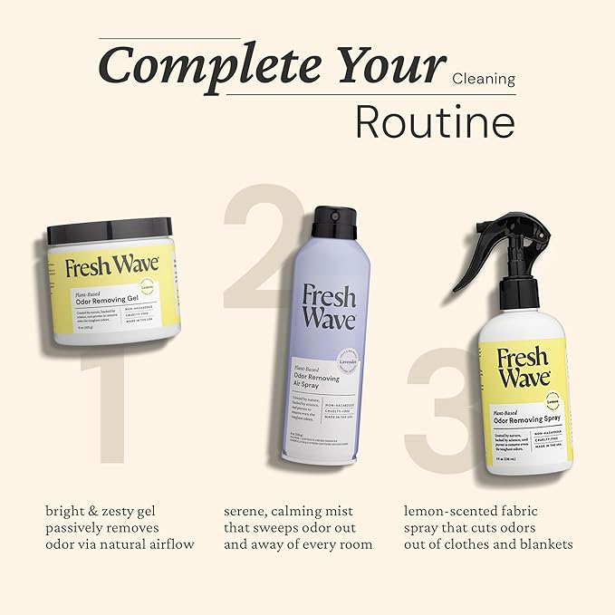 Fresh Wave Lemon Odor Removing Gel, 15 oz. | Odor Absorbers for Home | Safer Odor Relief | Natural Plant-Based Odor Eliminator | Every 15 oz. lasts 30-60 Days | For Cooking, Trash & Pets