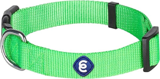 Blueberry Pet Essentials Neon Green Adjustable & Durable Large Dog Collar for Boys | Classic Collars for Large & Small Dogs, Stylish, Sturdy Nylon Collar for Pet Lovers