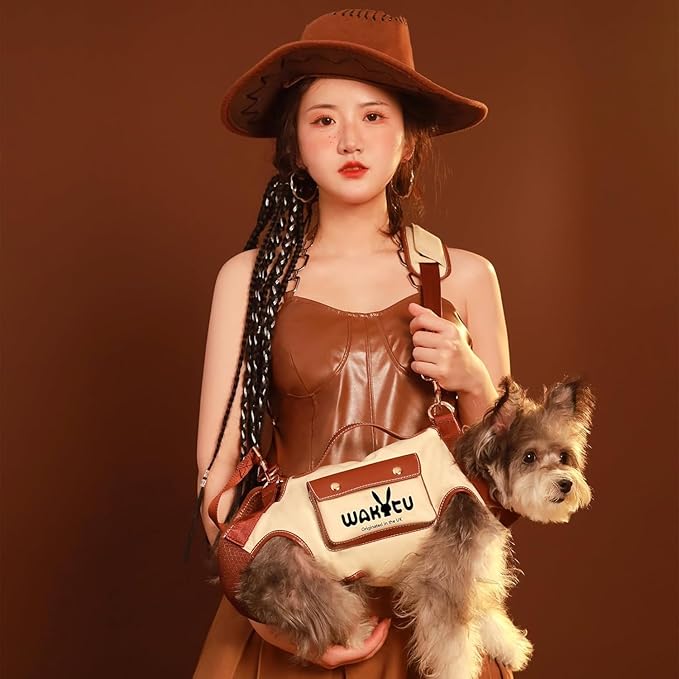 Dog Lift Harness Dog Carrier VES Harness Adjustable Leash with Small Puppy Treat Bag,Fits Most Cars,M