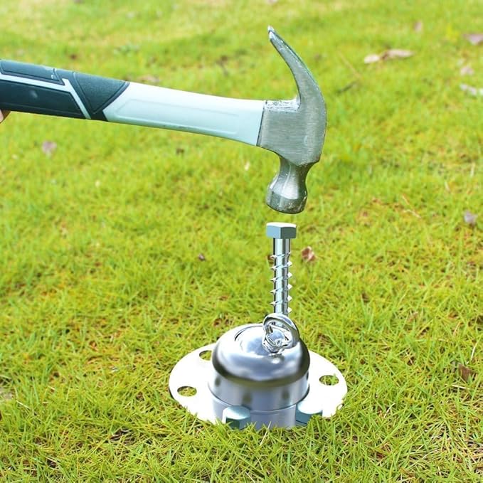 360° Swivel Dog Tie Out Stake Dog Anchor - 2025 Upgrade - Heavy Duty Stainless Steel Dog Yard Stake for Small to Large Dogs 6 PCS Dog Tethers Holds 1500Lbs of Pull Force Great for Yard Camping Outdoor