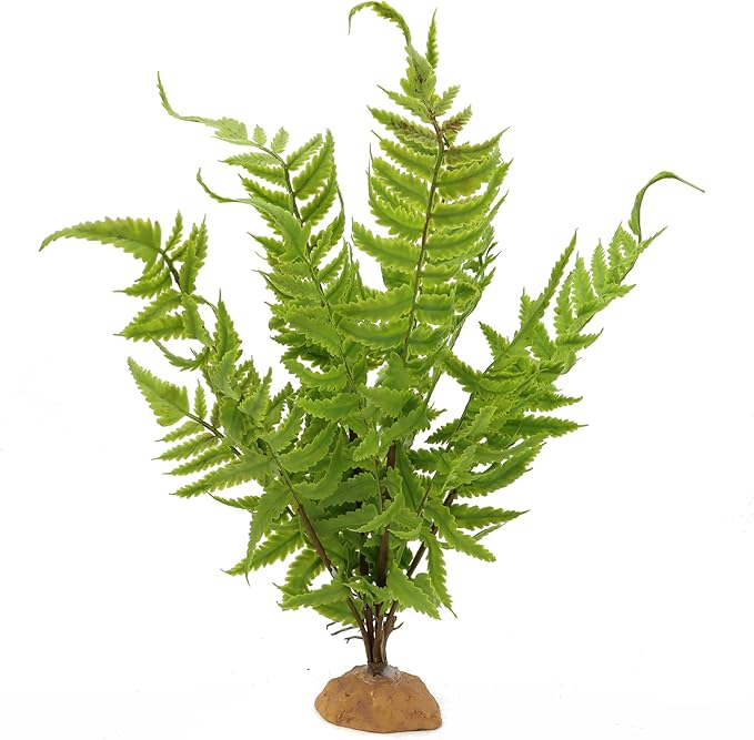 JIHAQUA Lifelike Reptile Tank Plant Decor - Realistic Artificial Plastic Plant for Terrariums and Pet Enclosures (Style B)