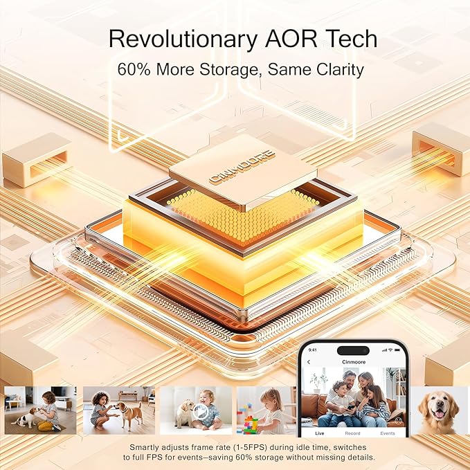 3K Pet/Dog Camera Indoor w/Phone App, No Monthly Fee 64GB Local Storage & AI Tracking Face ID, 2.4/5GHz WiFi Cameras for Home Security Baby Monitor, Pan/Tilt, 2-Way Talk