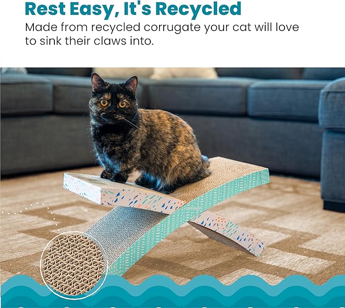 Catstages Easy Life Hammock Cat Lounger & Scratcher – Elevated Scratcher & Resting Spot for Cats, Comfortable & Multifunctional Design