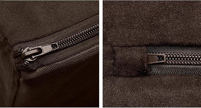 Furhaven Orthopedic Dog Bed for Large Dogs w/ Removable Bolsters & Washable Cover, For Dogs Up to 125 lbs - Plush & Suede Sofa - Espresso, Jumbo Plus/XXL