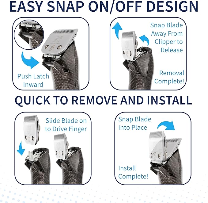 Detachable A Series 10 Cat Clippers Blade Cut Length 1.5mm Japanese Carbonized Steel Cat Grooming Supplies | Cat Grooming Blade Compatible A5 Series Clippers for Cat (10 Cat)