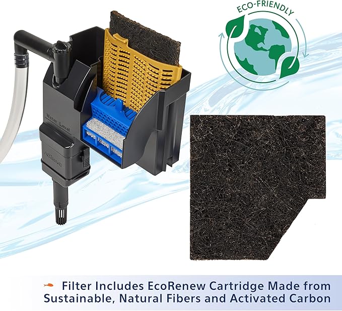 Aqueon Aquarium Fish Tank SmartClean Power Filter with EcoRenew Filter Cartridge, 50-90 Gallons