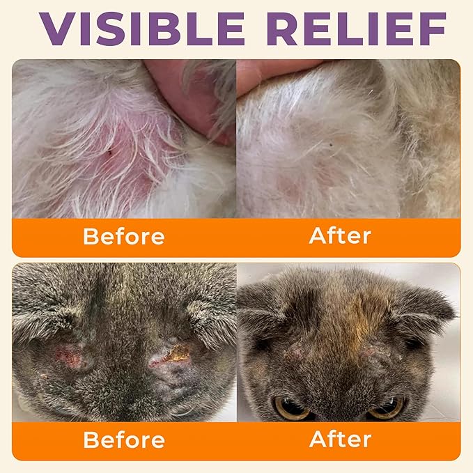 Dog Skin Soother - Dry Itchy Skin Relief & Hot Spots Soothing Cream for Dogs&Cats - Healing Ointment with Colloidal Oatmeal&Manuka Honey - Canine Conditioner Moisturizer with Applicator- 100g