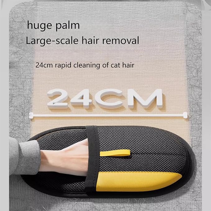 Fursweep Gloves Pet Hair Remover, Kivori Pet Grooming Glove, Pet Hair Remover Electrostatic Gloves, Furmingle Double Sided Cat Grooming Glove, Reusable Cat & Dog Hair Remover, for Couch, Carpet