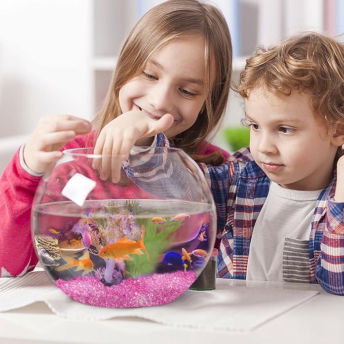 Keedolla 3 LB Fish Tank Rocks Gravel Pink, Aquarium Glass Pebbles Gemstones Beads Betta Fish Tank Stones for Vase Fillers, DIY Crafts, and Home Decor