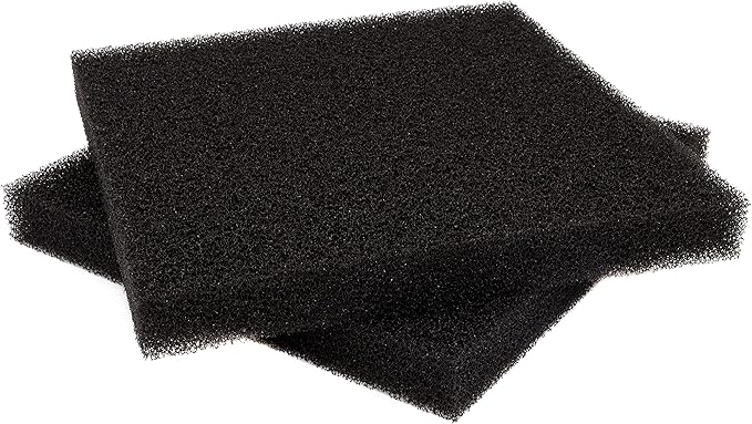 Aquarium Sponge Filter Media Pad 9 x 9 x 1 inch, Cut to Fit Biochemical Filter Bio Foam Pad, 2 Pcs