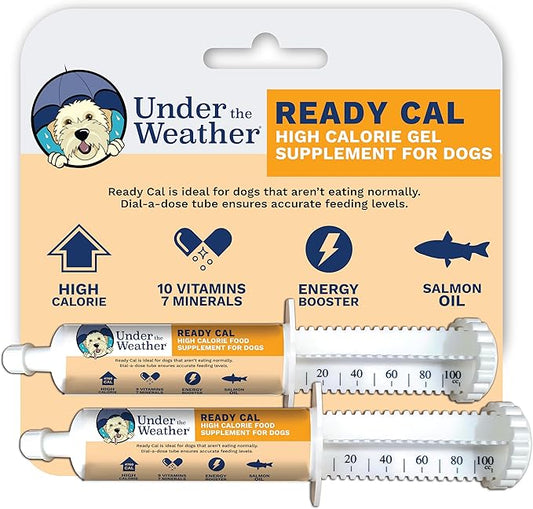 Under the Weather Pet | Ready Cal for Dogs 100cc | High Calorie Supplement | Dog Weight Gainer and High Calorie Booster | 10 Vitamins, 7 Minerals & Omega Fatty Acids (2 Pack)