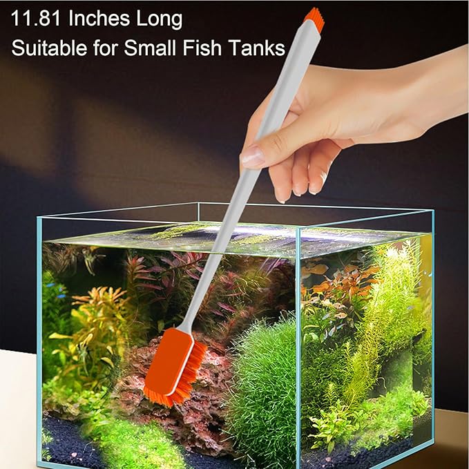 Small Fish Tank Cleaner - Algae Scraper for Glass Aquariums - Aquarium Brush & Scrubber Tool Adapted for Cleaning Glass and Acrylic Aquariums.