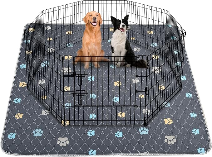 Aitmexcn Washable Puppy Dog Pee Pad, 2PCS 100% Waterproof Whelping Training Mat for Puppy/Senior Dog, Fast Drying Reusable Puppy Pads for Indoor, Outdoor and Car Travel- 36'' x 41''