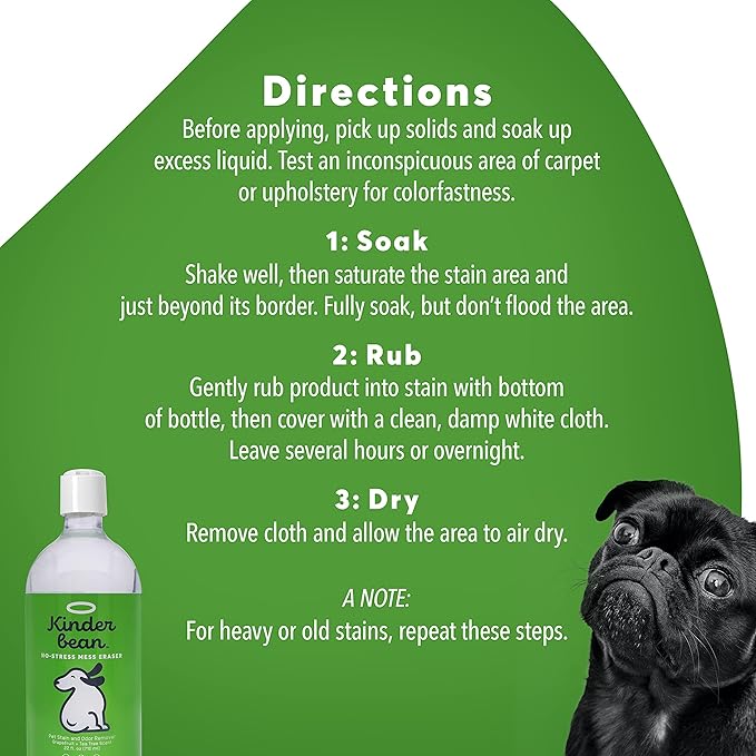 Dog & Cat Urine Stain and Odor Eliminator for Carpet, Upholstery, Hard Floors - Single 32 oz., Grapefruit & Thyme Scent, Enzyme Bio-Active Formula with Squeeze and Spray Top