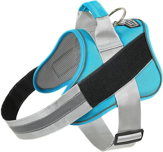 Bolux Dog Harness, No-Pull Reflective Dog Vest, Breathable Adjustable Pet Harness with Handle for Outdoor Walking - No More Pulling, Tugging or Choking (OceanicBlue, X-Large (Pack of 1))