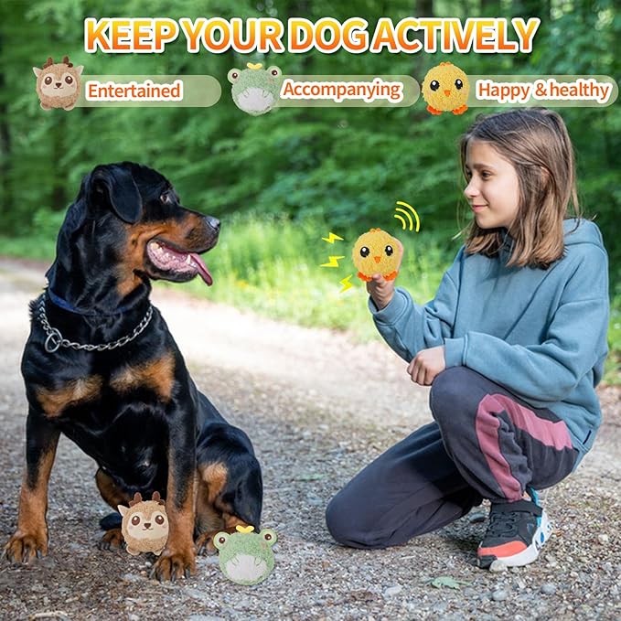 DKING 3Pack Squeaky Dog Balls,2 in1 Funny Puppy Ball Toys,Birthday Dog Toy for Small Medium Dogs (Farm Ball)