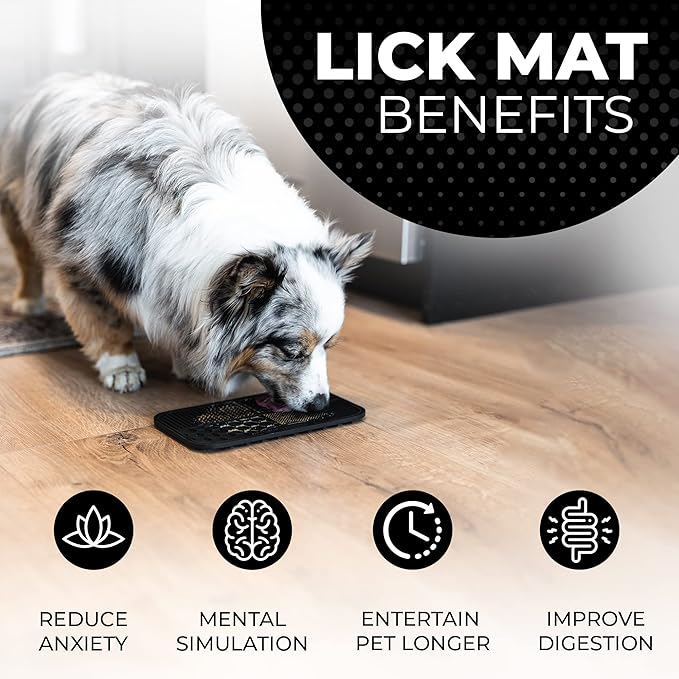 Pup Culture Dog Lick Mat for Dogs, Feeding Pad for Anxious Pets Plus 4 Different Puzzles for Mental Stimulation for Dogs - Supports Mental, Dental, and Digestive Health, Bite Resistant and Heavy Duty