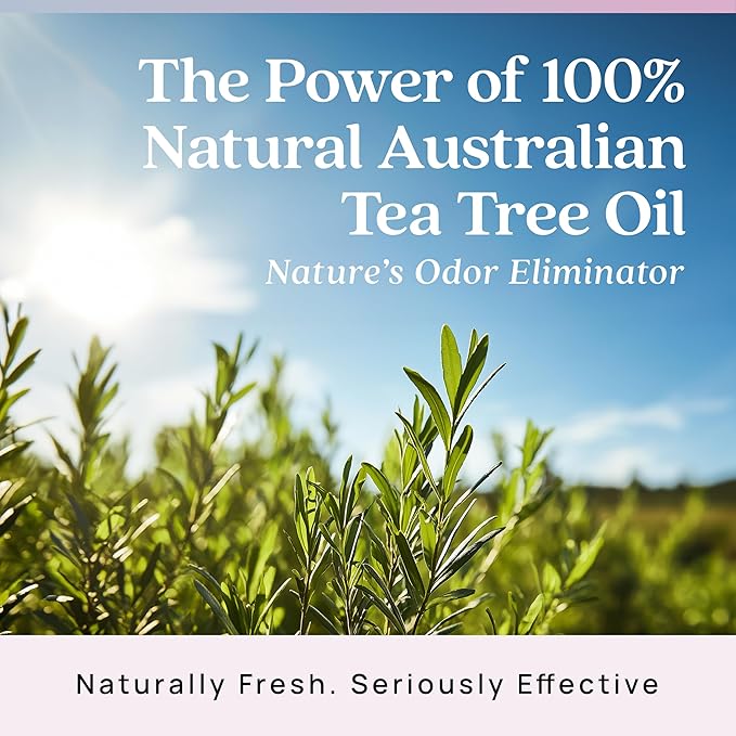 Azuna Air Freshener & Odor Eliminator for Strong Odor | 1 Room Kit Includes (1) Empty Luxe Glass Jar & 8oz Refill with Tea Tree Essential Oil Gel | Aromatherapy | Last 60-90 Days