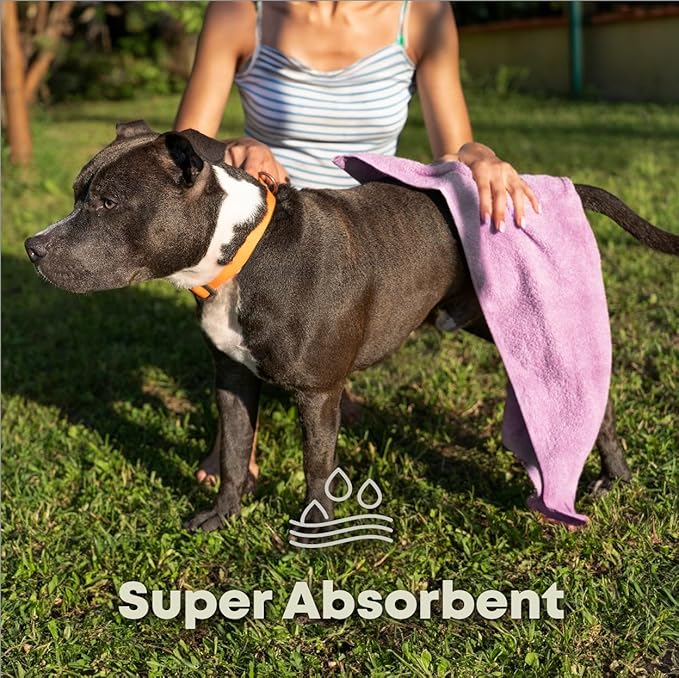 Extra Large Dog Towel Soft Absorbent Bath Pet Towels for Drying Dogs, Elastic Terry Microfiber Soft Towel, Machine Washable, Quick Dry, Multipurpose (L, XL, 2XL) (Red, 2XL)