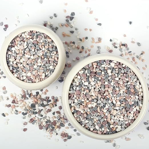 5lbs Natural Gravel Pebbles for Succulents and Cacti, 1/5 Inch Decorative River Stones – Perfect for Vases, Aquariums, Terrariums, and Outdoor Gardening, Mixed Colors (Mixed, 5 Pounds)