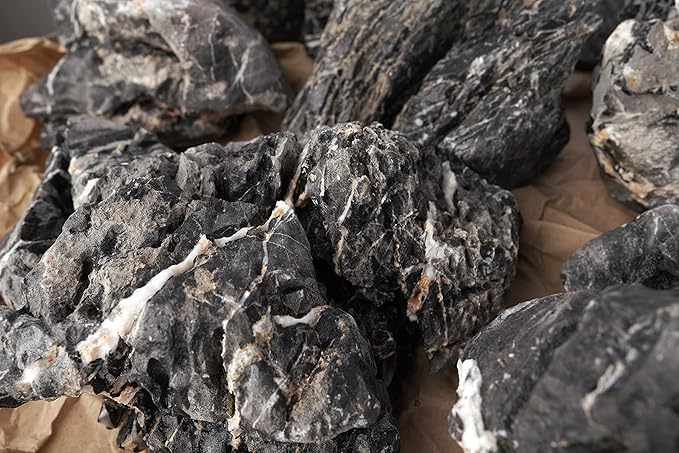 LANDEN Dark SEIRYU Stones Natural Rocks (3~11 inches,11pcs) x2 40Lx 2 Cases Total 80L 37lbs for Aquarium, Paludarium, Terrariums, Landscaping Rocks, Decorative Aquarium Rocks