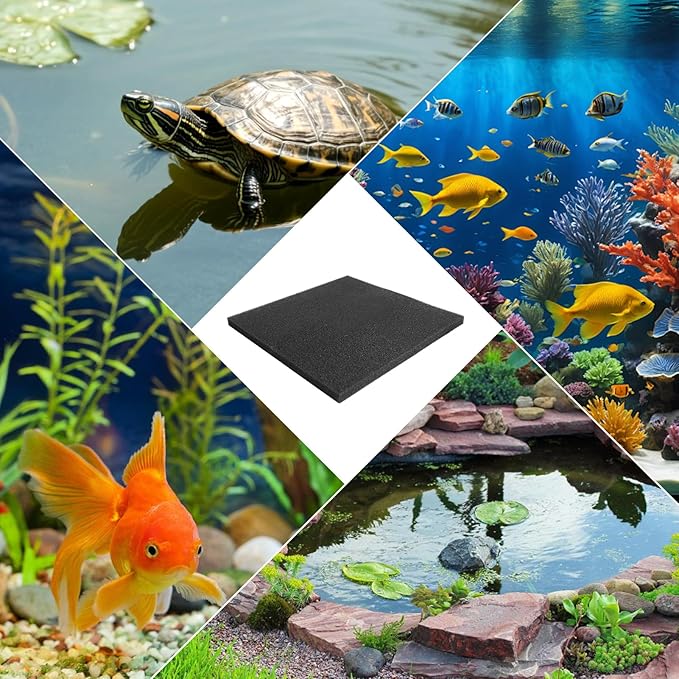 Aquarium Filter Sponge Pad –Bio Filter Media Foam Sponge, Easy Cut to Size Foam for Fish Tank 20"x20"x1" (50PPI)