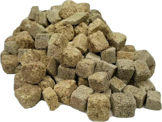 Aquatic Foods Inc. Freeze Dried Floating Brine Shrimp and Tubifex Cubes for All Tropical Fish, Marine Fish, Discus, Cichlids, Koi & Pond Fish, Turtles…5oz Med Jar