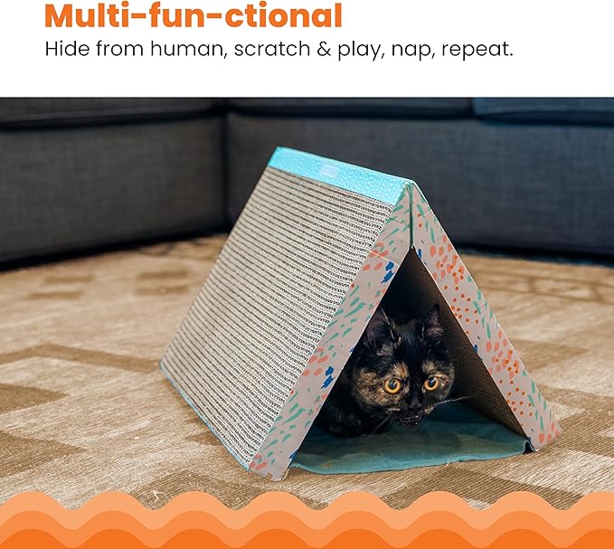 Catstages Fold Away Cat Tunnel and Corrugated Cat Scratcher