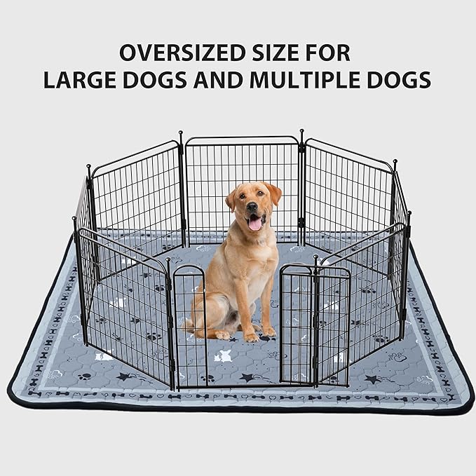 Gardner Pet Washable Dog Pee Pads, 72'' x 72'' Non Slip Dog Mats with Great Urine Absorption, Reusable Puppy Pee Pads for Potty Training , 1 Pack