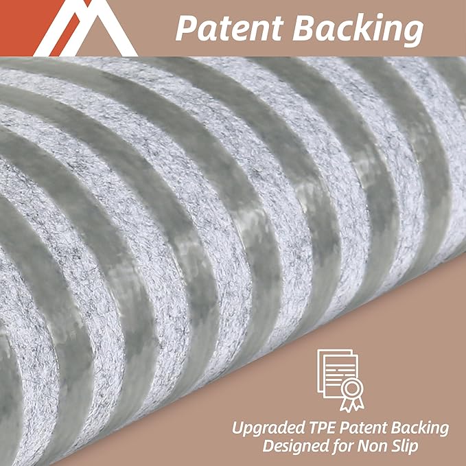 COSY HOMEER Edging Stair Treads Non-Slip Carpet Mat 28inX9in Indoor Stair Runners for Wooden Steps, Edging Stair Rugs for Kids and Dogs, 100% Polyester TPE Backing (10pc, Beige)