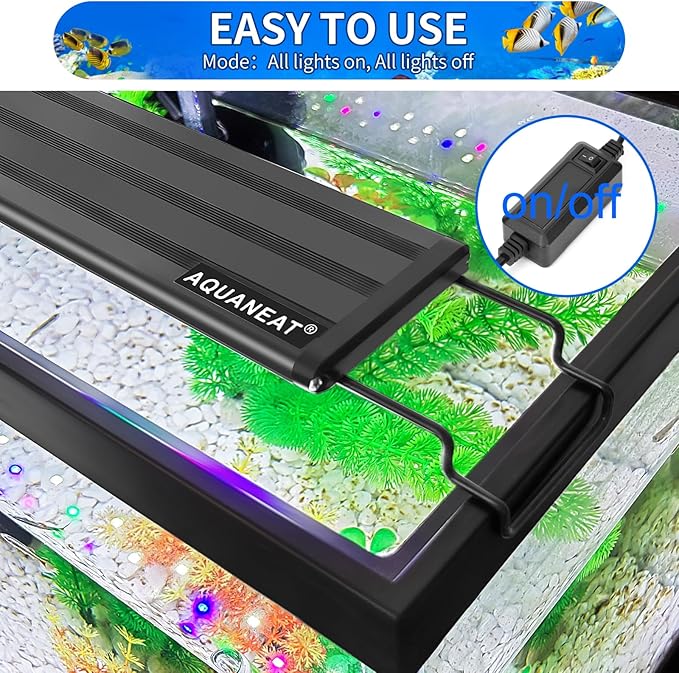 AQUANEAT LED Aquarium Light Full Spectrum for 30 Inch to 38 Inch Fish Tank Light Fresh Water