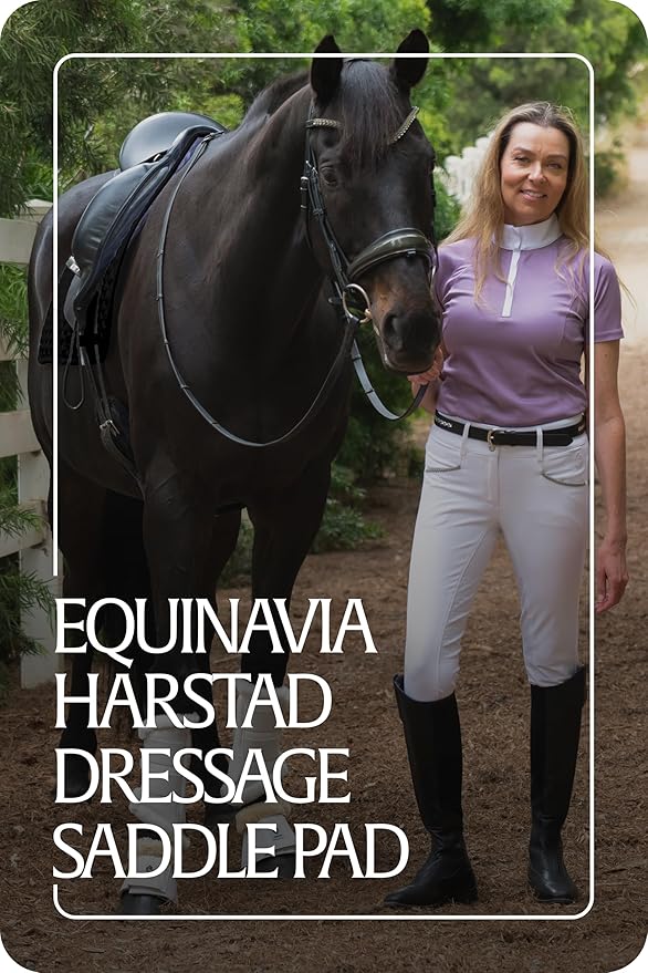 Equinavia Harstad Dressage Saddle Pad | Classic & Durable | Moisture-Wicking Tricot Backing