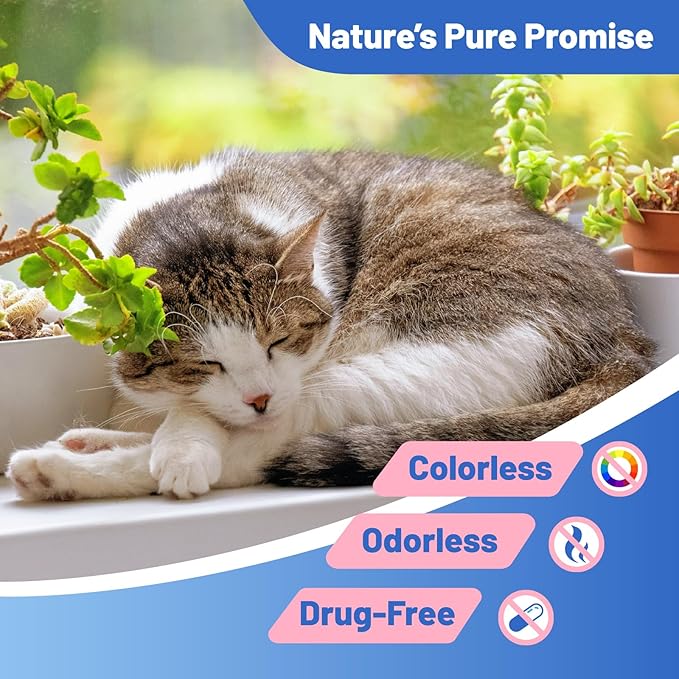 Cat Calming Diffuser, Cat Calming Pheromone Diffuser, Safe Cat Anxiety Relief, Lasts 60 Days, Reduce Stress, Cat Pheromone Diffuser (1Diffusers+2Refills), Calming Cat Pheromone Diffuser