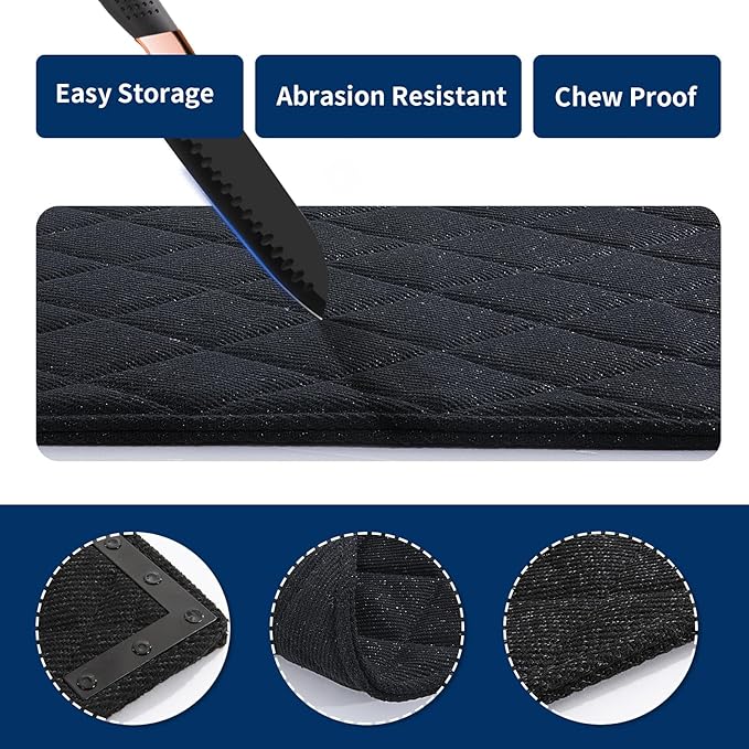 BALAPET Durable Chew Proof Dog Bed with Metal Rivet Corner for Medium Dogs, Stable Kennel Pad Mat for Teething Puppy, Durable Indoor Outdoor Crate Pad for Medium Dog Crates, 35"x22"