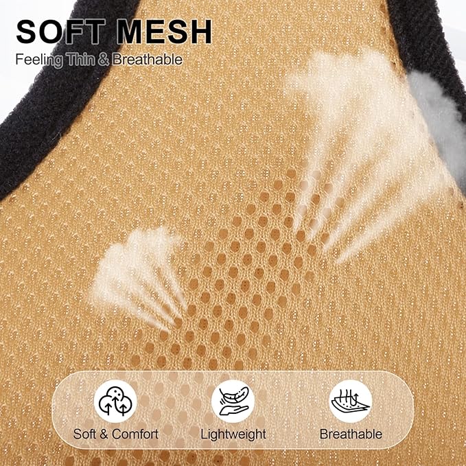 BINGPET No Pull Dog Harness, Soft Mesh Breathable All Weather Vest, Safety Protection Design, Durable Adjustable Step-in Easy Walk Dog Harness for Small Medium Large Dogs (Beige, S)