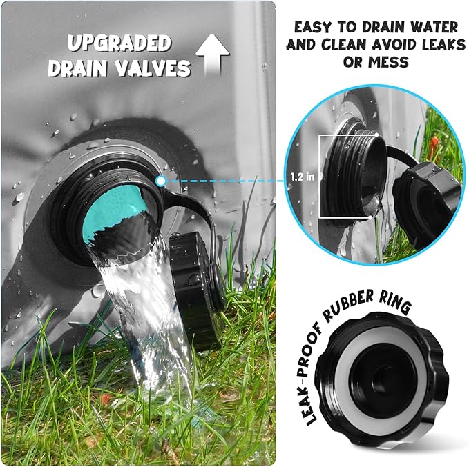 Furrybaby Dog Pool Foldable Dog Pools for Large Dogs with Hard Plate Collapsible Pet Bath Pool Kiddie Grey 63''