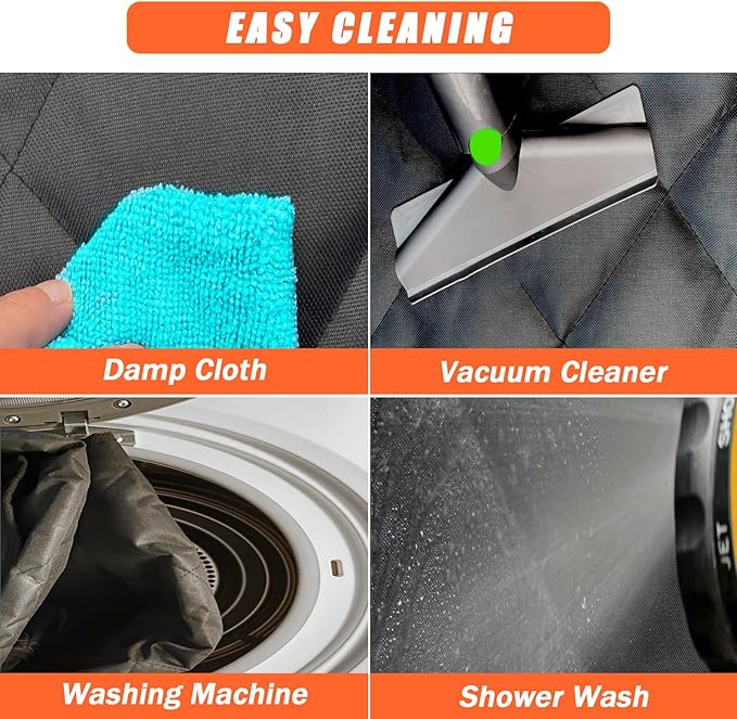 Back Seat Extender for Dogs Hard Bottom, Upgraded 7-Layer PU Leather Dog Car Seat Cover with Support 400lbs, Waterproof Dog Hammock Bed Backseat, Anti-Scratch Pet Seat Extender for Car, SUV, Truck