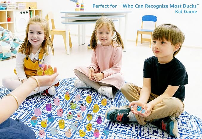 36 Types Luminous Mini Resin Ducks, Plastic Little Ducks to Hide Prank, Small Ducks Figures for Fairy Garden, Dollhouse,Terrariums, Potted, Cake Topper, Miniature Landscape Ornament.