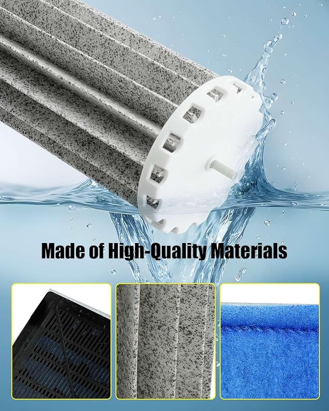 ULZOZN 2PCS Aquarium Fish Tank Filters with 4PCS Rite-Size C Cartridge Fit for Marineland Penguin 200 350 200B 350B, Biowheel Aquarium Filters Replace PRBW2350B