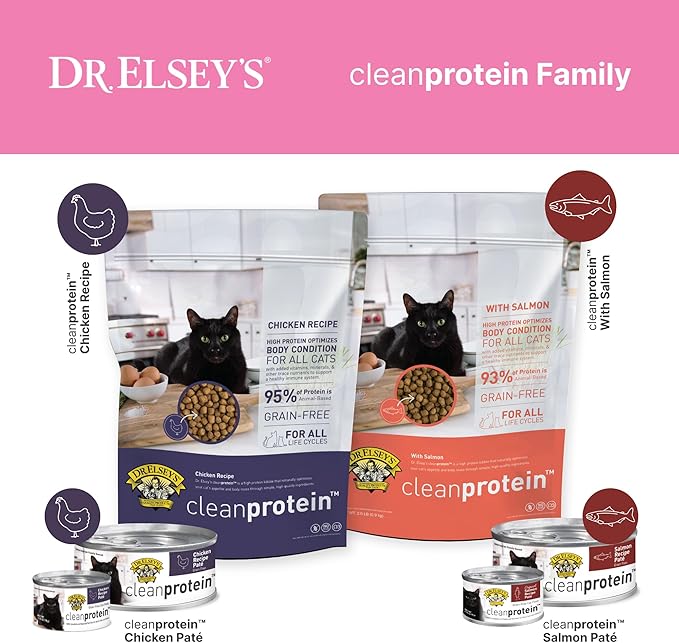 Dr. Elsey's cleanprotein Original Pork Recipe Wet Cat Food, (Pack of 24), 5.3oz Cans