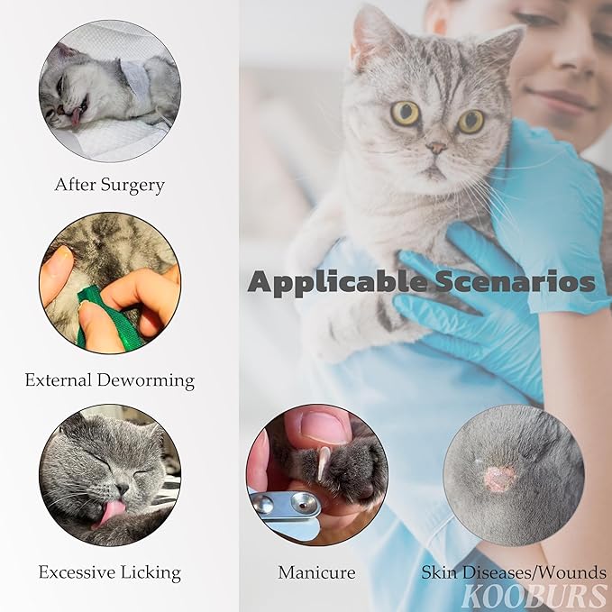 Cat Cone Collar Soft, Adjustable Kitten Cone After Surgery, Waterproof Recovery E Collar for Pet to Stop Licking (Pink Flower, Medium)