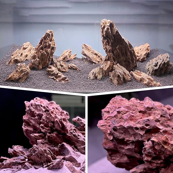 5LB Aquarium Rocks Dragon Stone for Aquariums Landscaping Model Fish Tanks Terrariums Vivariums Model Decoration-2 to 4 Inches