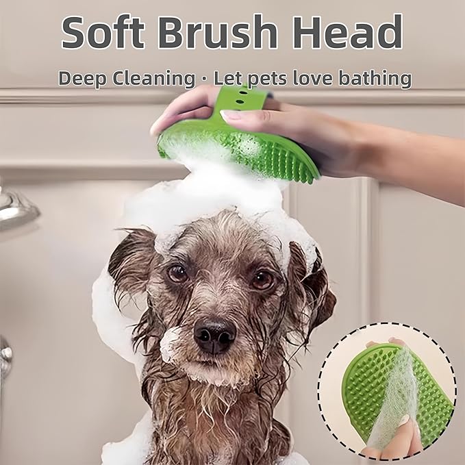 4-Pack Silicone Cat Brush Set, Pet Scratcher and Massager – Adjustable Pet Deshedding Brush, Bath Brush for Cats and Dogs, Suitable for Furniture Legs & Corners (4PCS (2 Yellow + 2 Green))