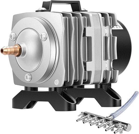 VIVOSUN 317GPH Commercial Air Pump 15W 6 Outlet 20 L/Min for Aquarium and Hydroponic Systems